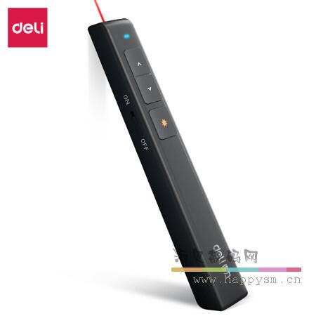 得力2802P黑色电池款/红光/100米遥控/一键全、黑屏