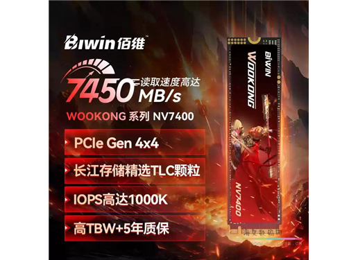 佰维 NV7400 WOOKONG  固态硬盘 悟空系列 长江存储颗粒