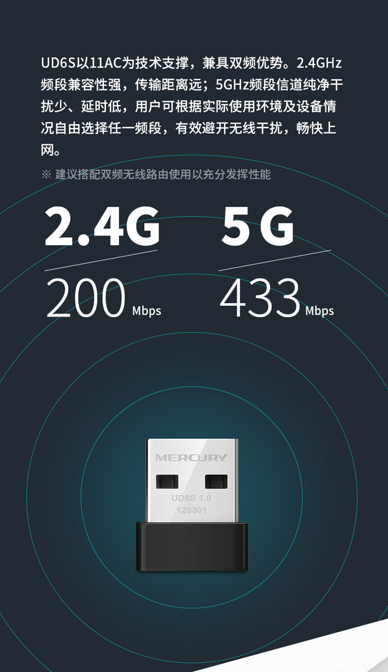 水星 UD6S 无线 网卡