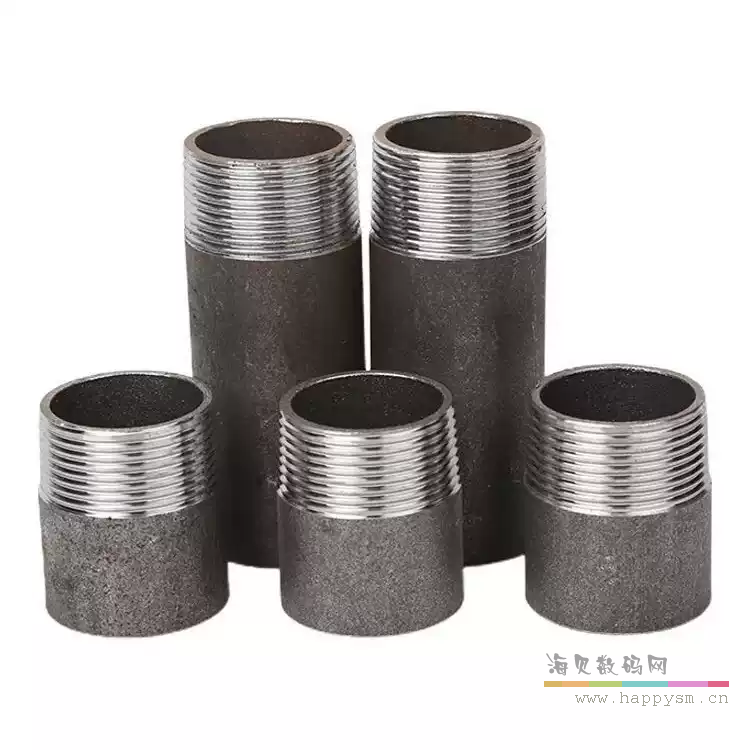 碳钢无缝管焊接单头丝单头牙焊接短管接头外丝