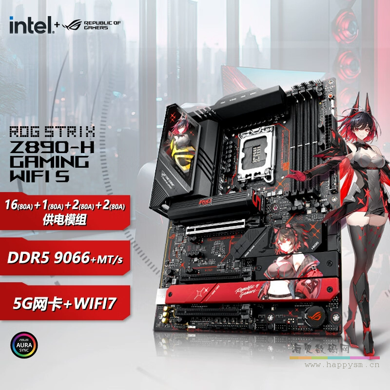 【玩家国度】华硕 ROG STRIX Z890-H GAMING WIFI S RO姬电竞