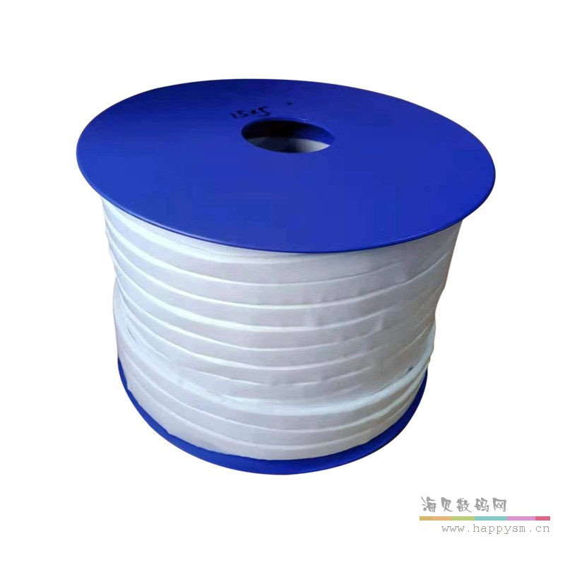 聚四氟乙烯弹性带自粘耐高温纯料膨胀PTFE密封带法兰垫海绵条软带