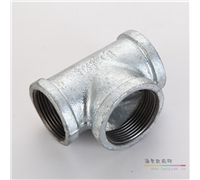 镀锌玛钢铸造异径变径三通中大内丝口牙螺纹消防水暖管道配件接头