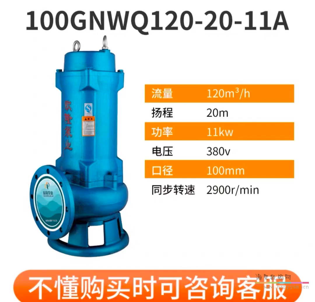 100GNWQ120－20－11A四寸法兰口