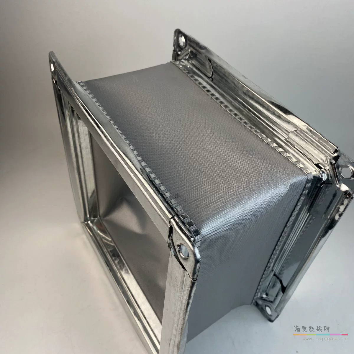 防火空调硅胶布钛软连接风机盘管 帆布方形通风管道共板法兰定制