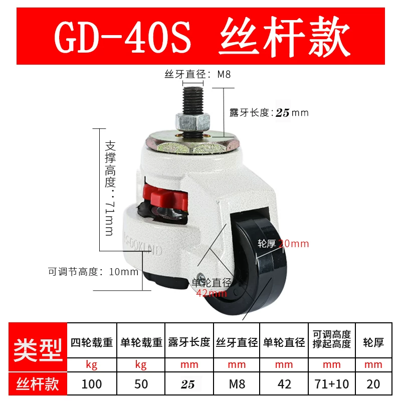 福马轮40S(M8)丝杆