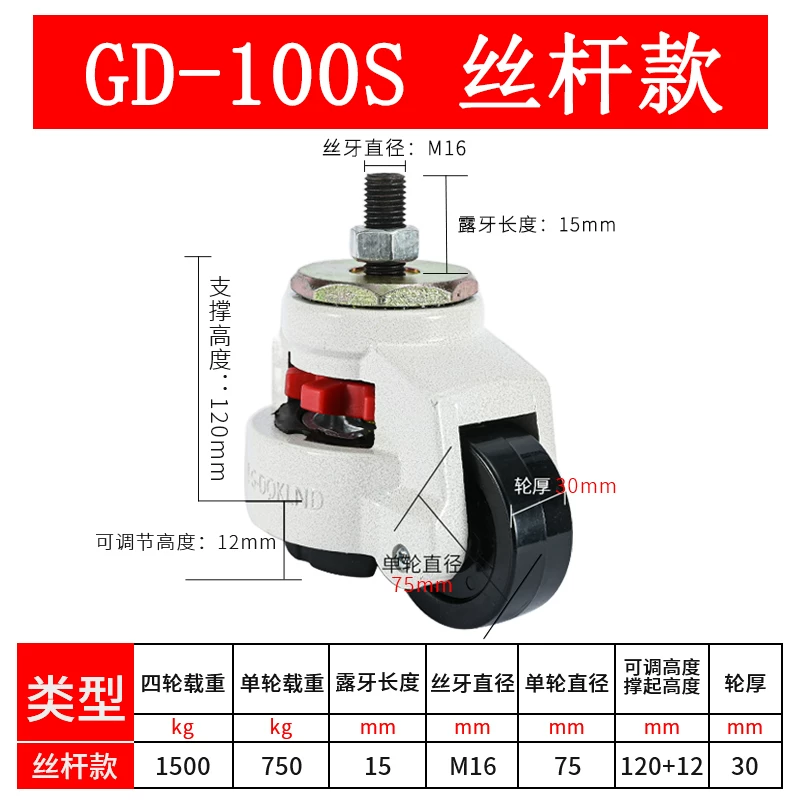 福马轮100S(M16)丝杆