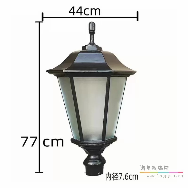 直径44cm直六角口径7.6cm