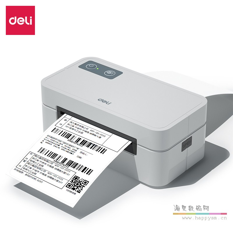 GE430：无内置纸仓、竖出纸，省桌面空间，支持 USB + 蓝牙，纯快递面单首选