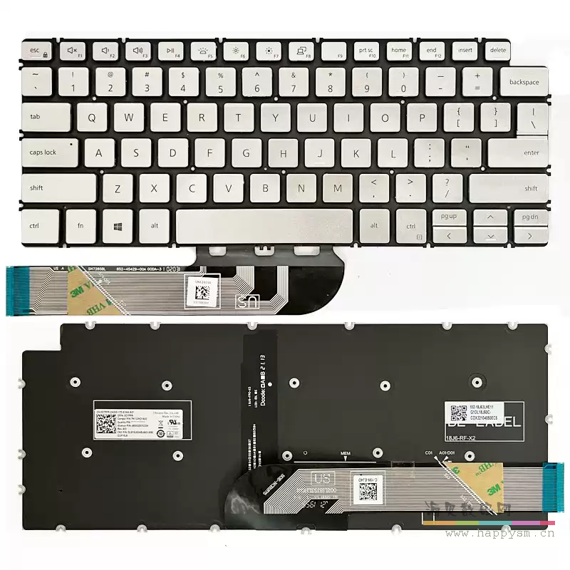 成就 Vostro 14 3400 3401 3405 笔记本键盘 P132G 全新原装 银色 带背光