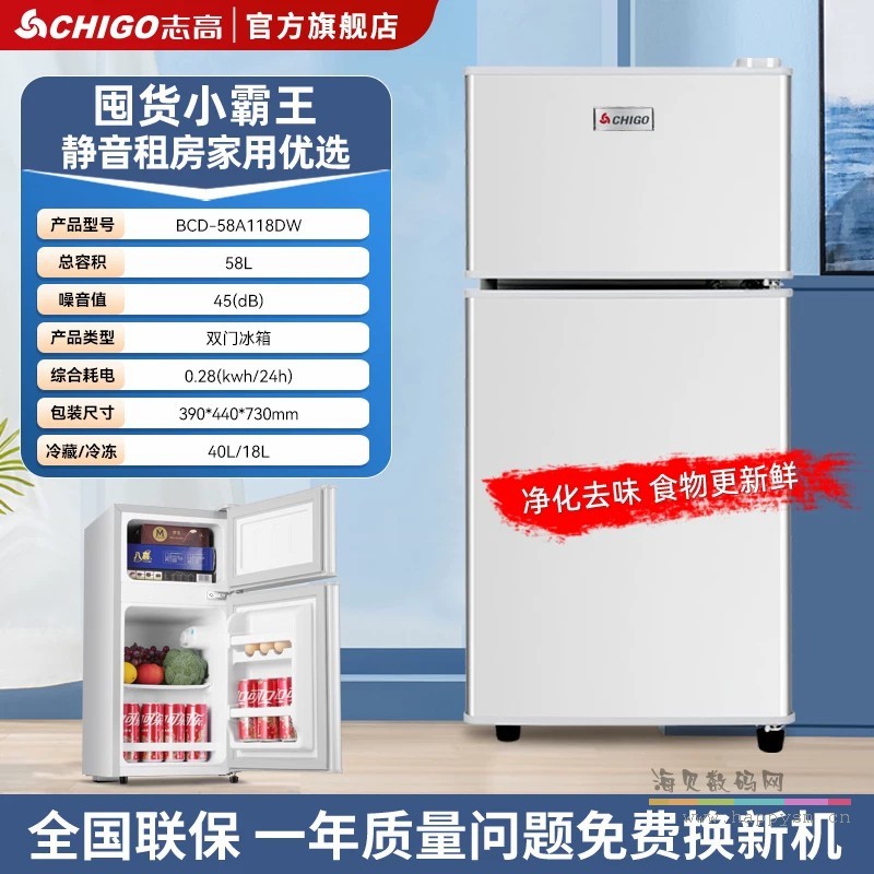 银色·58A118DW 一级节能/强力净化去味/铜管静音