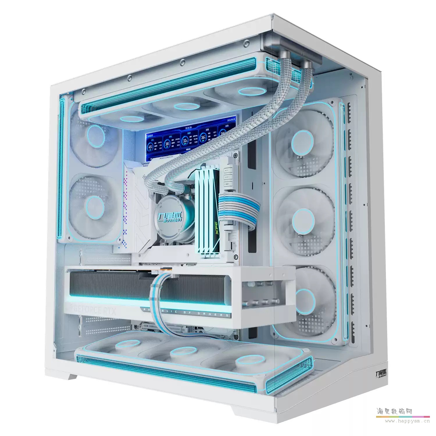 星耀 360 Pro 白色 快拆玻璃  420mm 显卡
