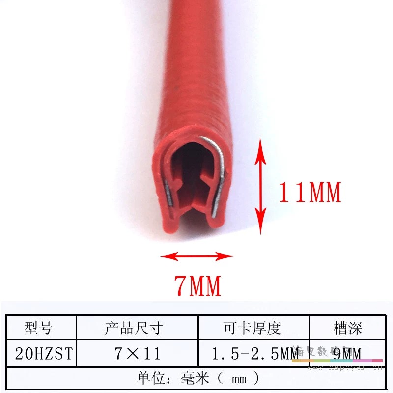 (红色)宽7mm高11mm卡1-2.5mm