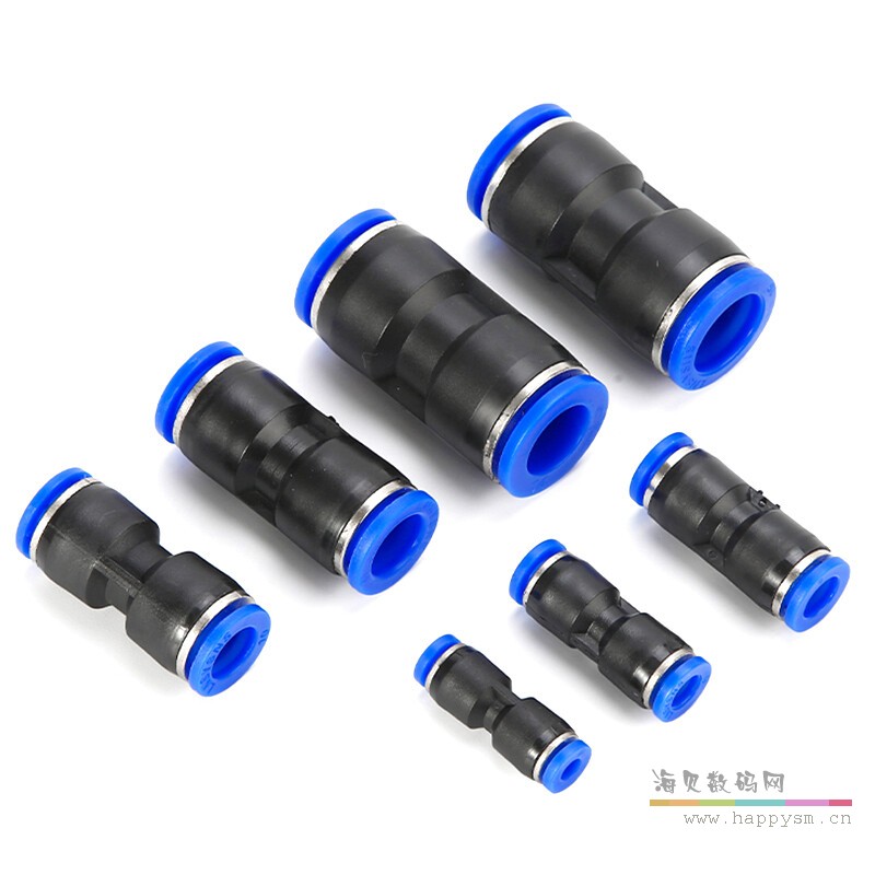 货车气管快速接头气动PU直通PG变径空压机快插配件4/6/8/10/12mm
