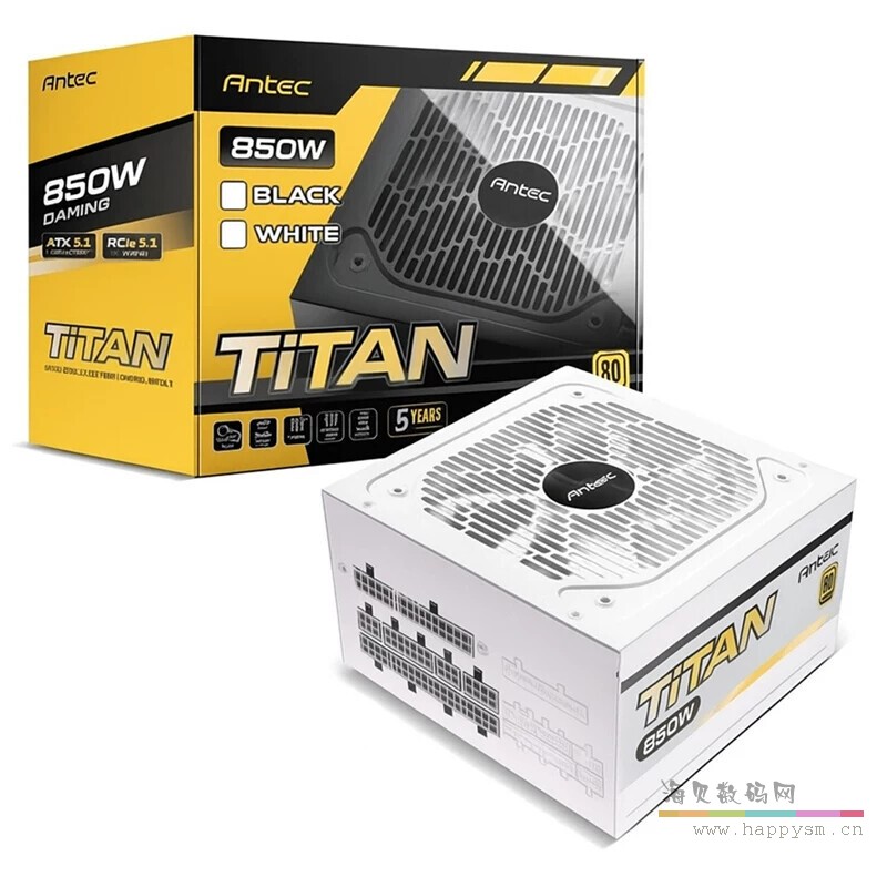 TItan 850W【ATXATX3.1/原生PCIE5.1】白